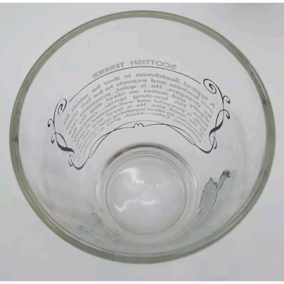 1960's Vintage Scottish Terrier 5" Tall Drinking Glass Highball Bar - Picture 5 of 6